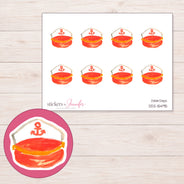 DDZ-15495 planner sticker sheet with enlarged sticker detail