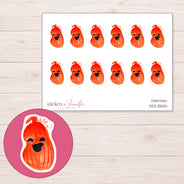 DDZ-15504 planner sticker sheet with enlarged sticker detail
