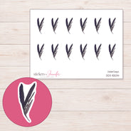 DDZ-15534 planner sticker sheet with enlarged sticker detail