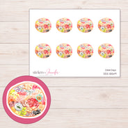 DDZ-15549 planner sticker sheet with enlarged sticker detail