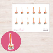 DDZ-15595 planner sticker sheet with enlarged sticker detail