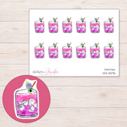 DDZ-15596 planner sticker sheet with enlarged sticker detail