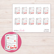 DDZ-15624 planner sticker sheet with enlarged sticker detail