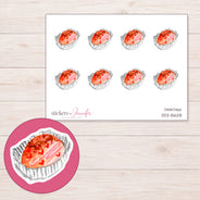 DDZ-15628 planner sticker sheet with enlarged sticker detail