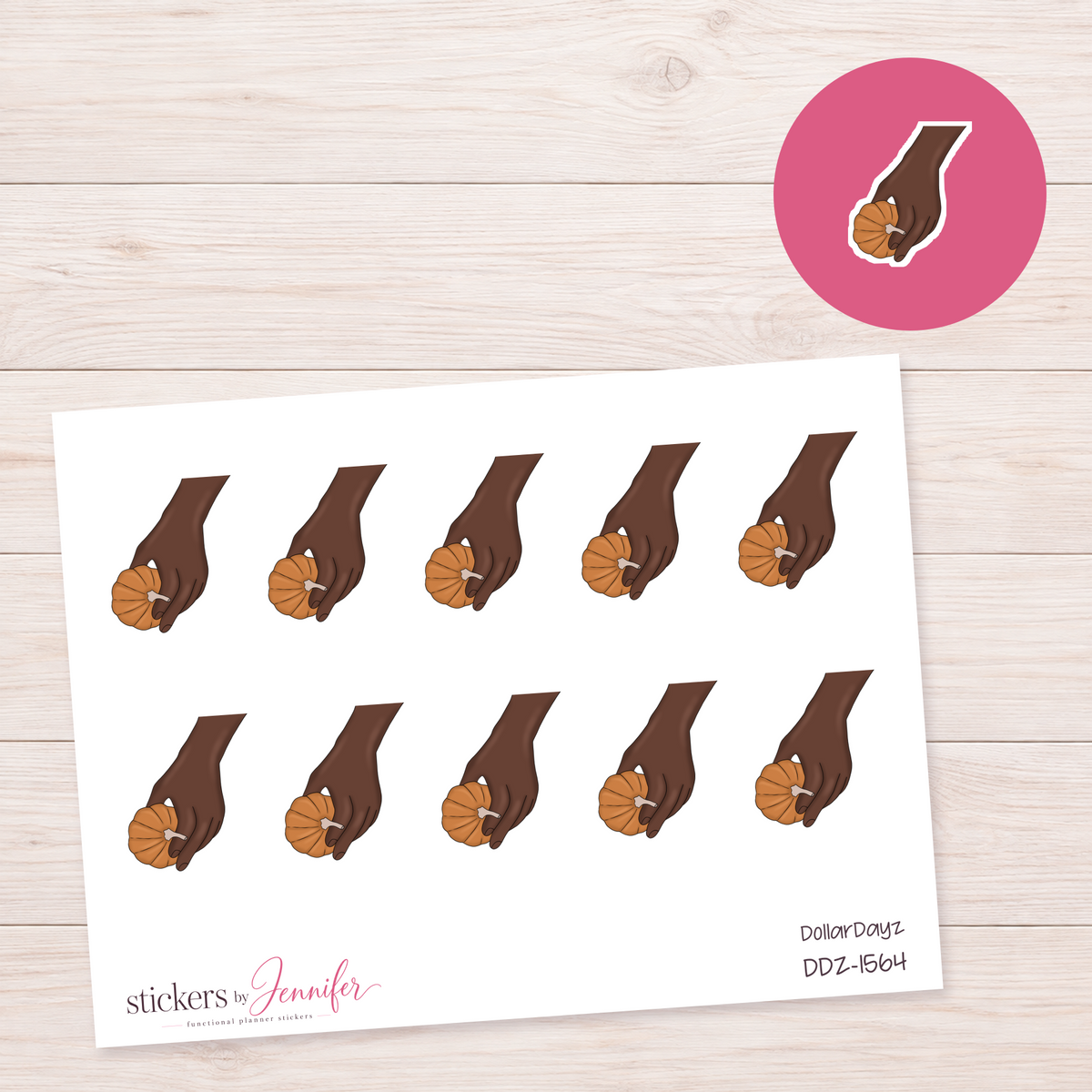 Croissant in Hand Planner Stickers | DDZ-1564