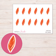 DDZ-15650 planner sticker sheet with enlarged sticker detail