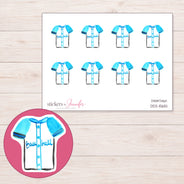 DDZ-15651 planner sticker sheet with enlarged sticker detail