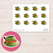 DDZ-15660 planner sticker sheet with enlarged sticker detail