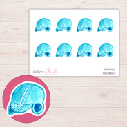 DDZ-15663 planner sticker sheet with enlarged sticker detail