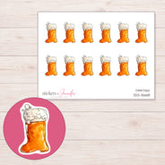 DDZ-15668 planner sticker sheet with enlarged sticker detail