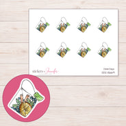 DDZ-15669 planner sticker sheet with enlarged sticker detail