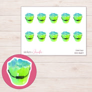 DDZ-15687 planner sticker sheet with enlarged sticker detail