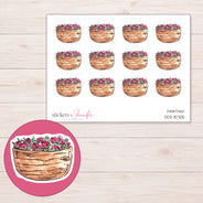 DDZ-15705 planner sticker sheet with enlarged sticker detail