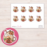 DDZ-15716 planner sticker sheet with enlarged sticker detail