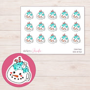 DDZ-15720 planner sticker sheet with enlarged sticker detail