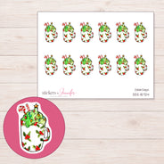 DDZ-15724 planner sticker sheet with enlarged sticker detail