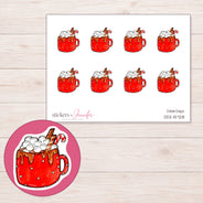 DDZ-15728 planner sticker sheet with enlarged sticker detail