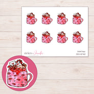 DDZ-15740 planner sticker sheet with enlarged sticker detail