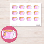 DDZ-15741 planner sticker sheet with enlarged sticker detail