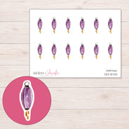 DDZ-15743 planner sticker sheet with enlarged sticker detail