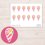 DDZ-15749 planner sticker sheet with enlarged sticker detail