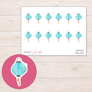 DDZ-15751 planner sticker sheet with enlarged sticker detail