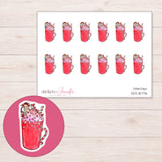 DDZ-15776 planner sticker sheet with enlarged sticker detail