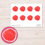 DDZ-15787 planner sticker sheet with enlarged sticker detail