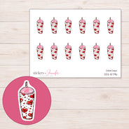DDZ-15796 planner sticker sheet with enlarged sticker detail