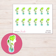 DDZ-15802 planner sticker sheet with enlarged sticker detail
