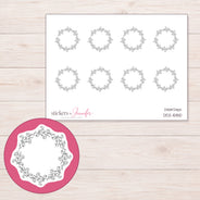 DDZ-15810 planner sticker sheet with enlarged sticker detail