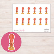 DDZ-15819 planner sticker sheet with enlarged sticker detail