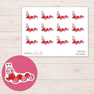 DDZ-15824 planner sticker sheet with enlarged sticker detail