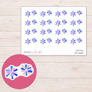 DDZ-15860 planner sticker sheet with enlarged sticker detail