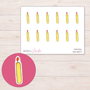 DDZ-15877 planner sticker sheet with enlarged sticker detail