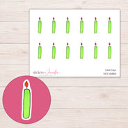 DDZ-15880 planner sticker sheet with enlarged sticker detail