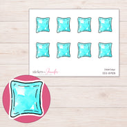 DDZ-15908 planner sticker sheet with enlarged sticker detail