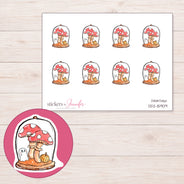 DDZ-15909 planner sticker sheet with enlarged sticker detail