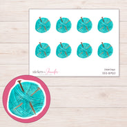 DDZ-15920 planner sticker sheet with enlarged sticker detail