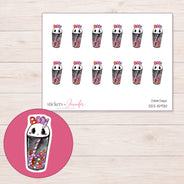 DDZ-15930 planner sticker sheet with enlarged sticker detail