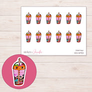 DDZ-15933 planner sticker sheet with enlarged sticker detail