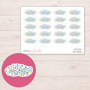 DDZ-15946 planner sticker sheet with enlarged sticker detail