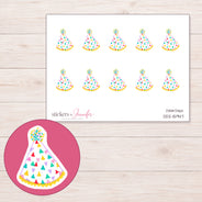 DDZ-15947 planner sticker sheet with enlarged sticker detail