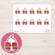 DDZ-15966 planner sticker sheet with enlarged sticker detail