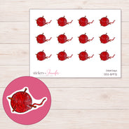 DDZ-15972 planner sticker sheet with enlarged sticker detail