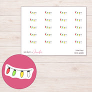 DDZ-16008 planner sticker sheet with enlarged sticker detail