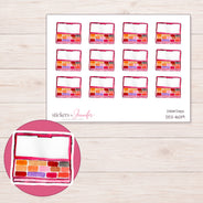 DDZ-16019 planner sticker sheet with enlarged sticker detail