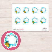 DDZ-16020 planner sticker sheet with enlarged sticker detail