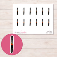 DDZ-16025 planner sticker sheet with enlarged sticker detail