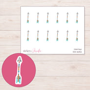 DDZ-16052 planner sticker sheet with enlarged sticker detail